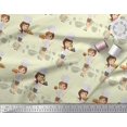 thumbnail image 3 of Soimoi Crepe Silk Fabric Cook Girl Print Fabric by Yard 42 Inch Wide, 3 of 3