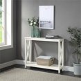 thumbnail image 1 of Pemberly Row Table Console Moderne avec Tablette, Fini Bois Ivoire, 1 of 5
