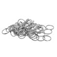 thumbnail image 2 of jifeng 50 Pieces 20mm Small Metal Round Split s Key Findings Blanks for Leather, 2 of 9
