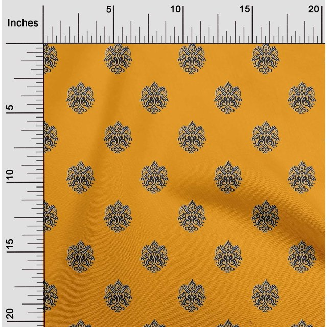 oneOone Viscose Chiffon Fabric Floral Block Print Fabric By Yard 42 Inch Wide