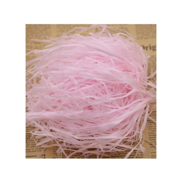 pitrice Crinkle Paper Raffia Shreds Colorful Boxes Filling Material DIY Packaging Confetti Wedding Party Greeting Tissue Accessories Light Pink