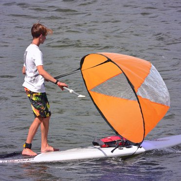 Peahefy PVC Folding Portable Downwind Wind Paddle Popup Board Kayak Sail Kit Sailboat, Kayak Wind Sail, Portable Downwind Wind Paddle