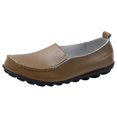thumbnail image 1 of B91xZ Chaussures pour Femmes Classiques Bout Rond Fermé Ballerines Confortables Décontractées Chaussures de Danse, Kaki 7.5, 1 of 5