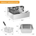 thumbnail image 2 of Hawsaiy Friteuse Électrique de 22,8 Qt avec 2 Paniers, 2500 W, Usage Résidentiel, 2 of 8