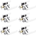 thumbnail image 1 of Square Privacy Door Levers Keyless Chrome Door Handle Indoor Door Handles Interior Bed/Bath Door Lever Handleset Reversible for Left Right Sided Doors, 1 of 7