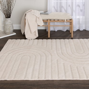 Tapis décoratif Mainstays à motif moderne, lavable en machine, 30 x 45 cm, recommandé pour le couloir, la chambre, la cuisine et la buanderie.