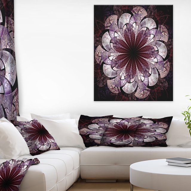 Fleur Fractale d'Art Numérique Rose Doux - Impression sur Toile Florale