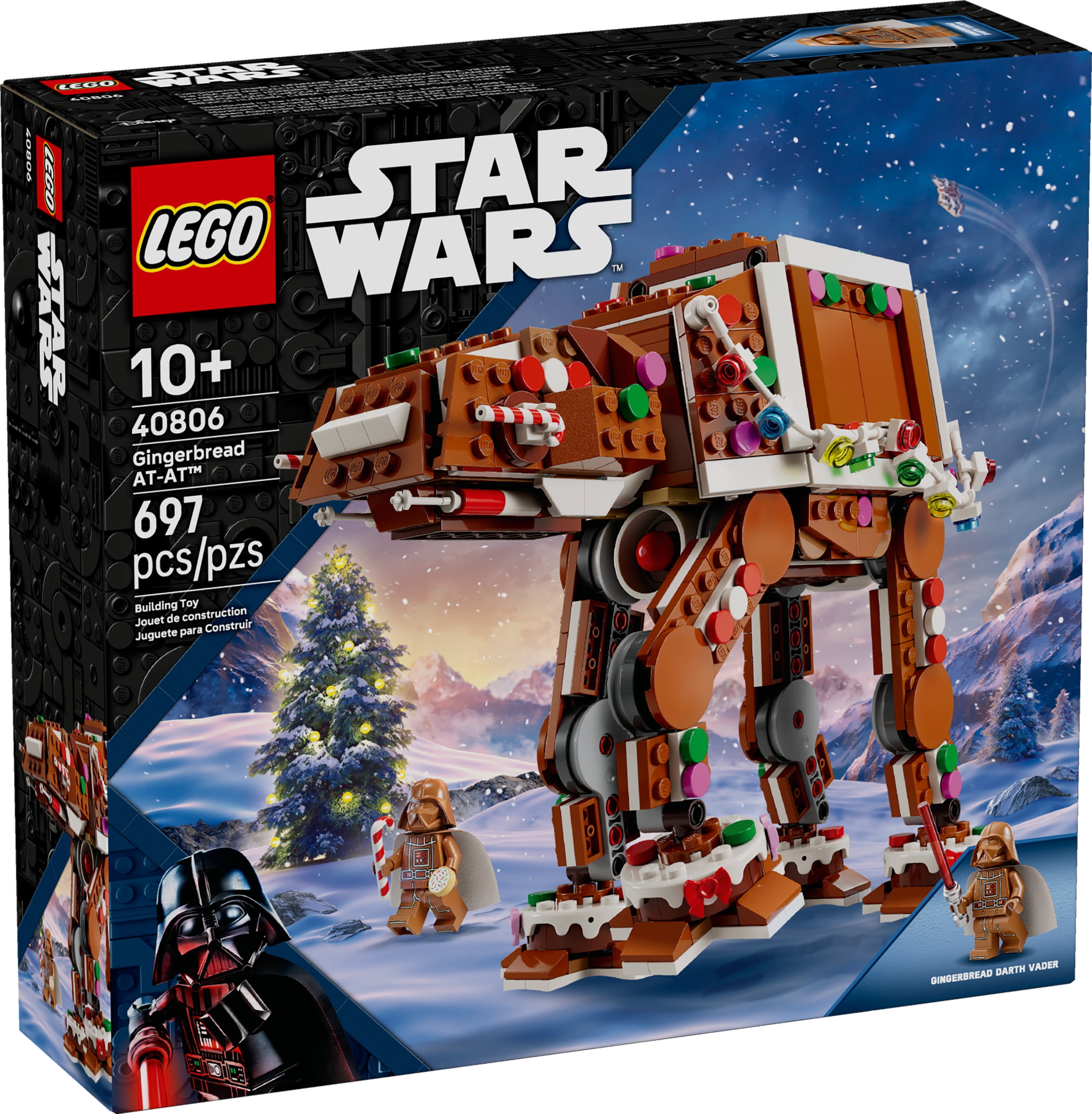 LEGO Star Wars Le Marcheur TB-TT en Pain d’Épices, Ensemble de Construction de Décoration de Noël 40806