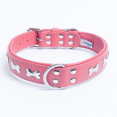 thumbnail image 2 of ROTTERDAM BONES Leather Dog Collar Single- Row Bones, 2 of 4