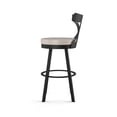thumbnail image 3 of Amisco Washington 26 in. Swivel Counter Stool - Cream Faux Leather / Black Metal, 3 of 9
