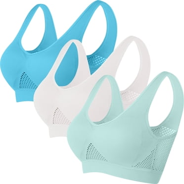 Cameland 3 Pack Women's Sports Bra Sport Comfort Maximum Support High-Impact Sports Bra with Removable Pads Wirefree Yoga Bra for Women