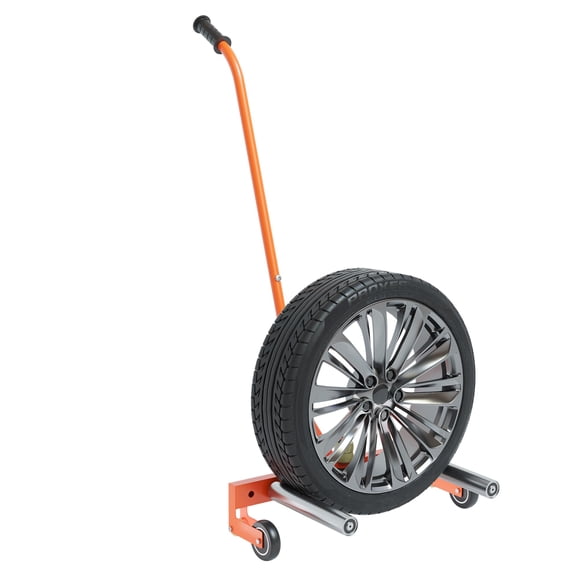 Adjustable Tire Wheel Dolly, 350 LBS Capacity Mobile Tire Mover with 360° Casters for Garage Shop, Silver/Black
