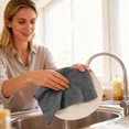 thumbnail image 4 of Microfiber Cleaning Cloths Roll 20 Pack Daily Kitchen Towel Set for Wet and Dry Use Absorbent Fast Drying Reusable Paper Towels Alternative for Home Cleaning, 4 of 5