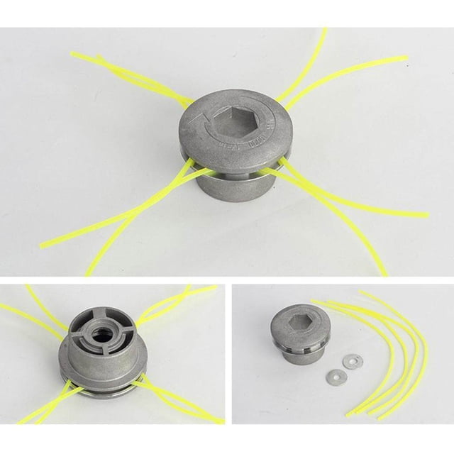ruzhgo Trimmer Head 4 Line Bump Feed Replacement Part Bump Feed Trimmer Head for Brush Cutter Lawn Mower Accessory