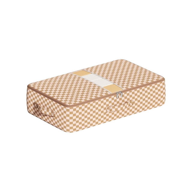 Under Bed Storage Large Capacity Waterproof Bed Bottom Chessboard Visible Window Storage Bag, Convenient for Organizing and Storing Household Clothes and Blankets Storage Bags for Clothes