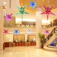 thumbnail image 1 of 3D Star Paper Hanging Hollow Pentagram Lampshade  Christmas Tree Decoration, 1 of 9
