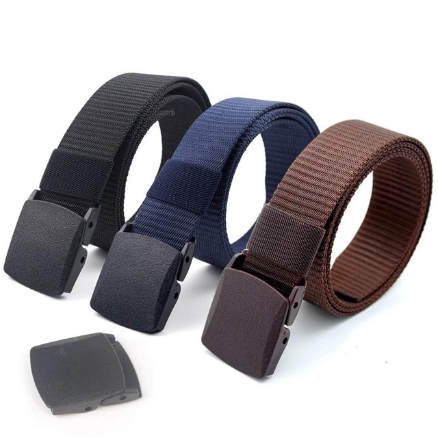 HLONK Durable Unisex Nylon Casual Belt Black