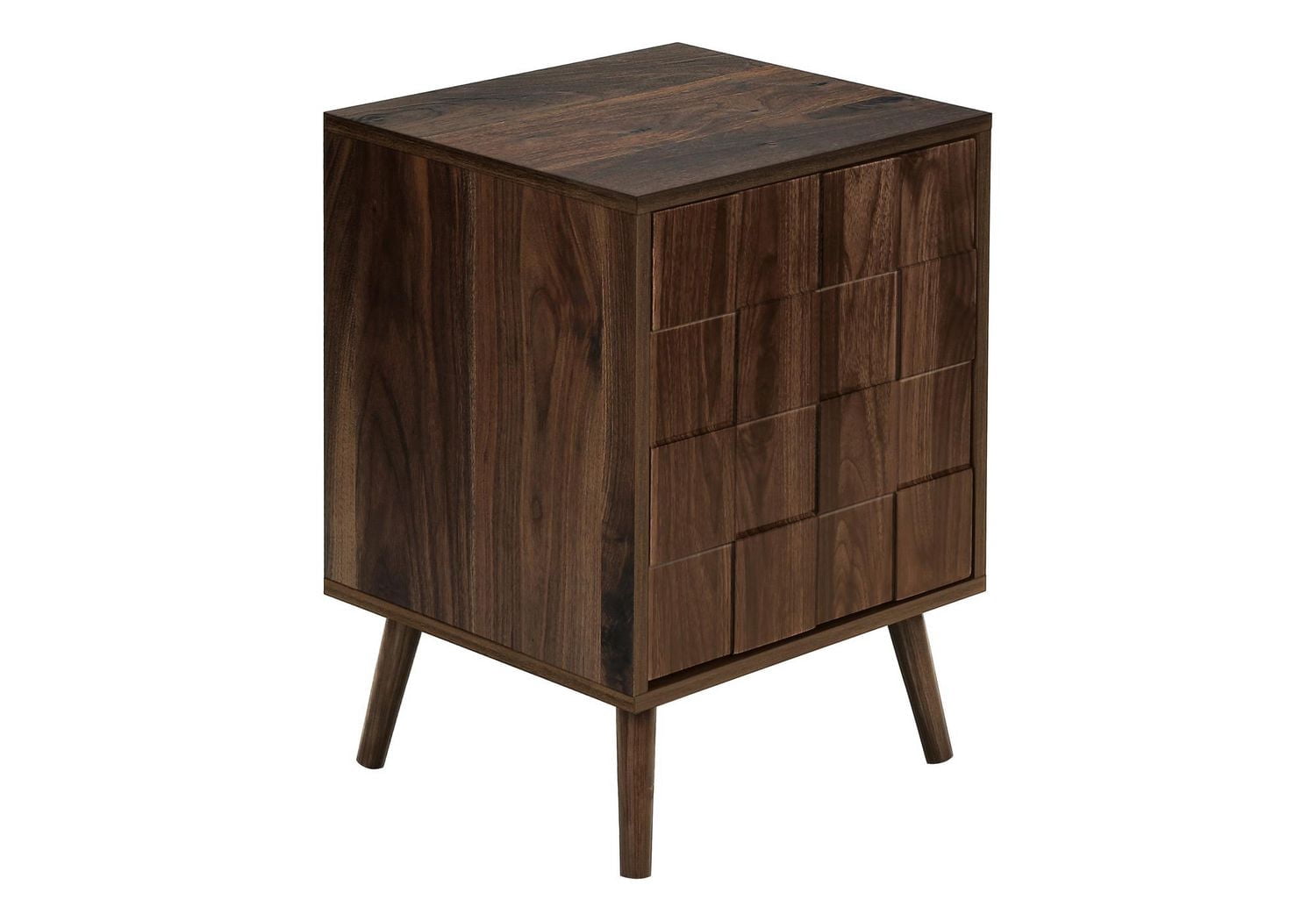 Monarch Specialties Table D'appoint, Bout, Table D'appoint, Petit, Rangement, Lampe, Stratifié Noyer, Moderne