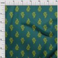 thumbnail image 2 of oneOone Cotton Silk Fabric Leaves & Floral Block Printed Craft Fabric BTY 42 Inch Wide, 2 of 4