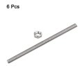 thumbnail image 3 of Unique Bargains 6Pack M6 x 250mm Fully Threaded Rod w 6Pack Hex Nuts, 1mm Pitch 304 Stainless Steel Right Hand Threaded Rod, 3 of 4