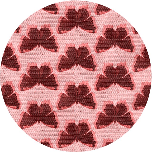 Ahgly Tapis Rond Lavable en Machine Intérieur Transitionnel Rose Pastel, 5 Pieds Rond
