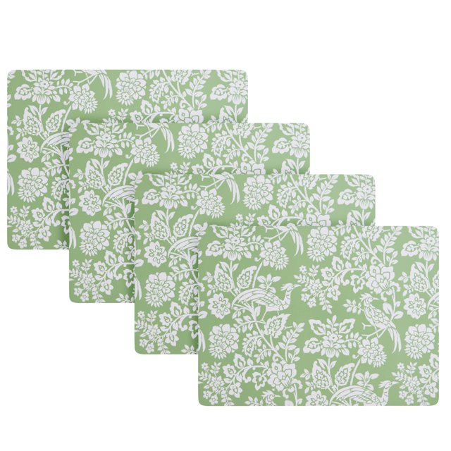 Laura Ashley Napperons en Liège 16 x 12 Pouces pour Tables de Cuisine et de Salle à Manger, Résistants à la Chaleur, Durables, Faciles à Nettoyer, Ensemble de 4, Adain Palace