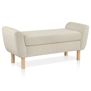 Bouclair Banc en Tissu Avoine et Bois