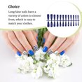 thumbnail image 4 of Fake Nail Set French Style Scratch Resistant Press-on Fingernails Full Cover Removable Trimble Adjustable Manicure Stickers Type 19, 4 of 7
