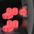 thumbnail image 1 of 8pcs Universal Car Tire Stem Cap Tire Dust Cover Luminous for Vehicles Red, 1 of 8