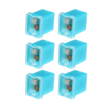 Unique Bargains 6 Pcs Fusible en Forme de Mini Boîte 20 Ampères Universel pour Camionnette Voitures VUS Plastique Durable Métal Bleu