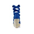 thumbnail image 2 of BLISSFUL STEP Chaussures pour Femmes Espadrilles à Lacets Sandales Compensées à Plateforme Bleu Foncé 8.5, 2 of 8