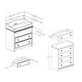 thumbnail image 4 of South Shore Angel Changing Table and 4-Drawer Chest Set for Infant, in Pure White, 4 of 15