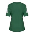 thumbnail image 4 of Pompotops Femmes Dentelle Manches Courtes T-Shirt T-Shirt Décontracté d'Été, 4 of 7