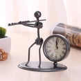 thumbnail image 1 of Boovnll Room Decor, Creative Wrought Iron Musical Instrument Villain Clock Wrought Iron Personality Clock, Home Decor, Bedroom Decor, Living Room Decor, 1 of 2