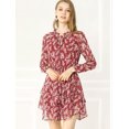 thumbnail image 2 of INSPIRE CHIC Robe en Mousseline à Taille Smockée à Imprimé Floral Vintage pour Femme, 2 of 4