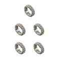 thumbnail image 1 of Maytalsory Deluxe Stretch Crystal Ring Unique For Statement Of Love Fashionable Inlaid Ring silver 2 rows 5Set, 1 of 6