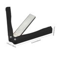 thumbnail image 1 of Sharpener Double Sided Portable Mini Foldable Sharpening Stone Grinderstone Household Kitchen Handheld Whetstone Household Tools Home for Hiking Black, 1 of 9