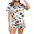 thumbnail image 1 of Kcodviy Pyjama Décontracté d'Halloween Imprimé pour Femmes Ensemble Pyjama et Short Ensemble Pyjama Confortable et Chaud Femmes Pyjama Chaud pour Femmes Pyjama d'Hiver Court pour Femmes Pyjamas pour Femmes à Carreaux, 1 of 6