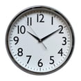 thumbnail image 1 of Hometrends Chrome Contemporary Wall Clock, 1 of 4