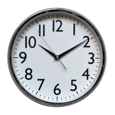 Hometrends Chrome Contemporary Wall Clock