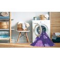 thumbnail image 2 of Ahgly Tapis Rond Lavable en Machine Intérieur Transitionnel Violet Améthyste Violet, 5 Pieds Rond, 2 of 7