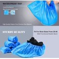 thumbnail image 2 of 100 Pack (50 Pairs) Disposable Plastic Shoe Covers & Boot Covers Waterproof Non-slip, 2 of 5