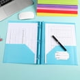 thumbnail image 2 of Light Blue Plastic Folder With Pockets Letter Size File Folder Document Organizer For Office School Supplies Heavy Duty Portfolio With Card Slot, 2 of 5