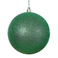 thumbnail image 1 of Vickerman N592504DG Boule à Capuchon Percée Pailletée Verte, Ornement, 10 Po, 1 of 3