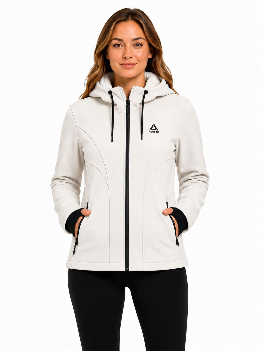 Manteau softshell Reebok avec capuchon doublé en sherpa