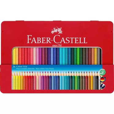 Faber-Castell 112435 Crayon de Couleur en Bois à Prise de Couleur, Boîte de 36