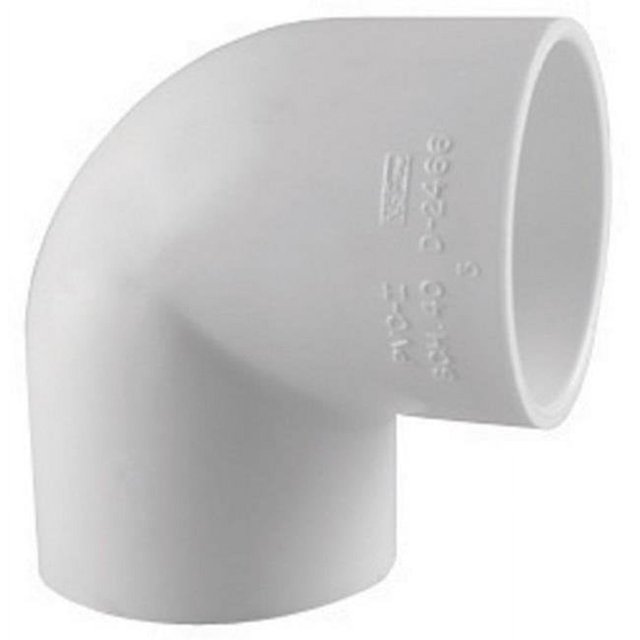 Schedule 40 PVC 90-Degree Pressure Elbow, White, 3/4 In. - PVC 02300 0800HA