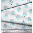 thumbnail image 2 of Soimoi Poly Georgette Fabric Leaves & Floral Block Decor Fabric Printed Yard 42 Inch Wide, 2 of 3