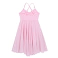 thumbnail image 3 of Aislor Filles Enfants Justaucorps Débardeur Uni à Dos Croisé Robe de Danse Ballet Costume de Danse Lyrique Moderne Rose 3TG, 3 of 8