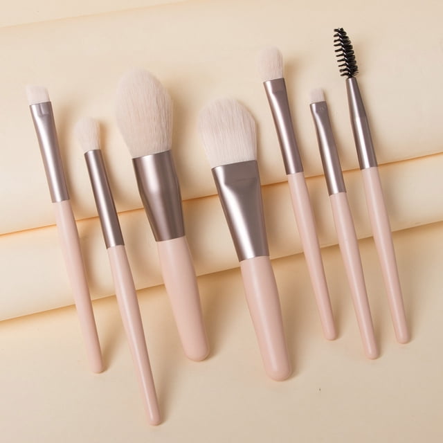 Personal Care Clearance!8pcs Mini Makeup Brush Set Foundation Powder Concealers Eye Shadows Blush Cosmetic Brushes With Storage Bag Small Size Portable For Home Office Travel Outdoor, Gifts for Women